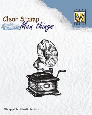 Nellies Choice Clearstamp - Men Things Gramophone