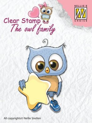 Nellies Choice Clear Stamps - The Owl Family Star