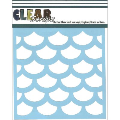 Clear Scraps 6"x6" Stencils - Fish Scales