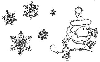 Nellie Snellen Christmas Time Clear Stamp - Robin