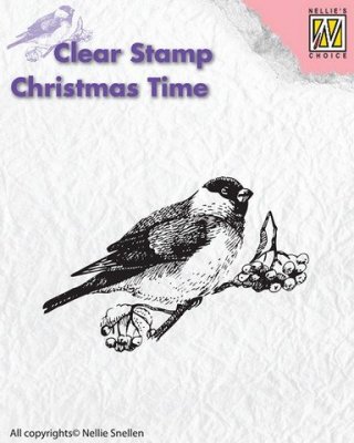 Nellies Choice Clearstamp - Christmas Time Bird