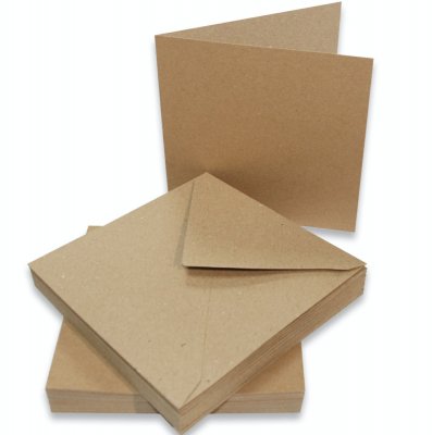 Craft UK 6”x6” Cards & Envelopes - Kraft