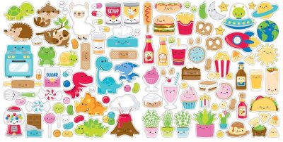 Doodlebug Odds & Ends Die-Cuts - So Much Pun (113 pack)