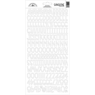 Doodlebug Sunshine 6"x13" Cardstock Alpha Stickers - Lily White