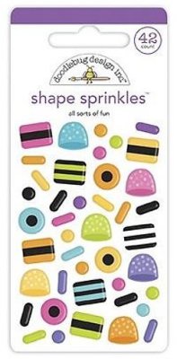 Doodlebug Sprinkles Adhesive Enamel Shapes - All Sorts Of Fun