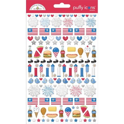 Doodlebug Puffy Stickers - Hometown USA Icons
