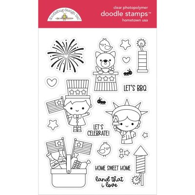 Doodlebug Clear Doodle Stamps - Hometown USA
