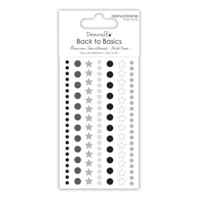 Dovecraft Back to Basics Monochrome - Adhesive Gems