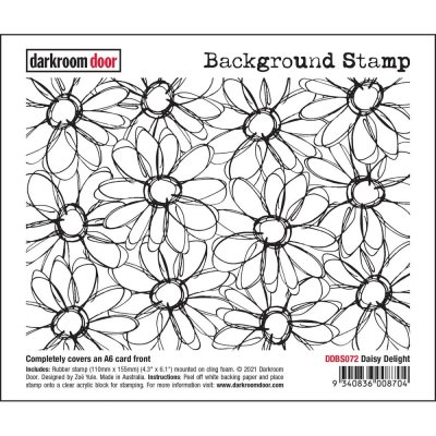 Darkroom Door 4"x6" Background Cling Stamp - Daisy Delight