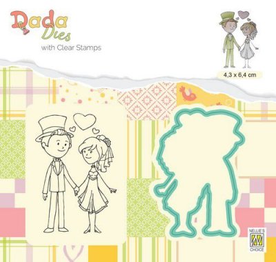 Nellies Choice DADA Die & Clear Stamp - Marriage In Love