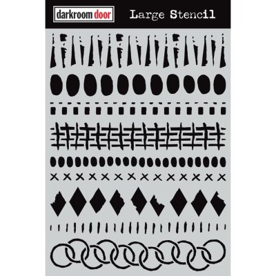 Darkroom Door 9"x12" Stencil - Grunge Borders