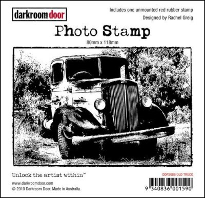 Darkroom Door Unmounted Rubber Stamp - Old Truck