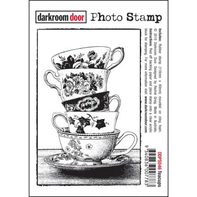 Darkroom Door Photo Cling Stamp - Teacups