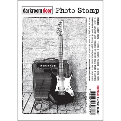 Darkroom Door Photo Cling Stamp - Electric Guitar