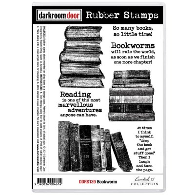 Darkroom Door Cling Stamps - Bookworm
