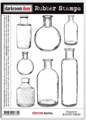 Darkroom Door 7"x5" Cling Stamps - Bottles