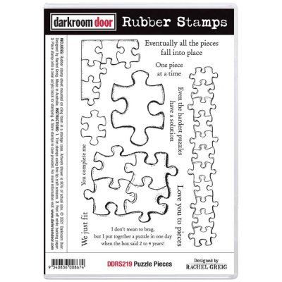 Darkroom Door 7"x5" Cling Stamps - Puzzle Pieces