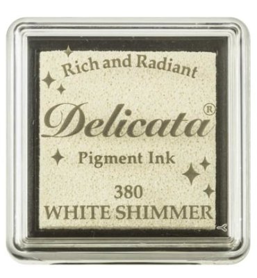 Tsukineko Delicata Small Inkpads - White Shimmer