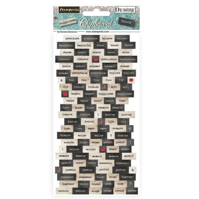Stamperia Desire Adhesive Chipboard 15x30cm - Desire