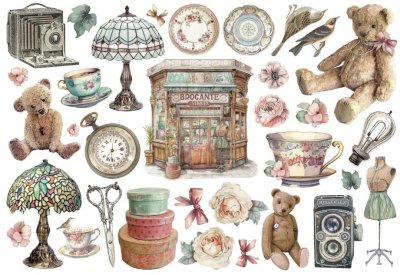 Stamperia Ephemera Pack - Brocante Antiques