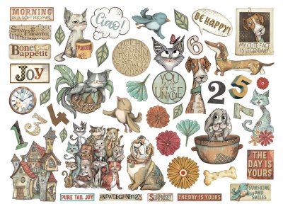Stamperia Assorted Die Cuts - Furry Friends (47pcs)