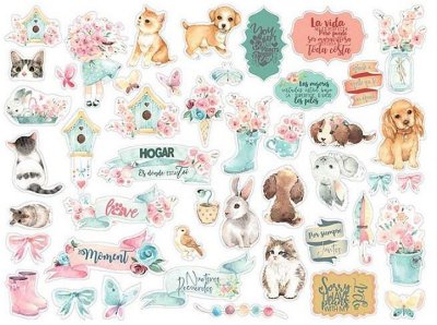 Stamperia Die-Cuts - Circle Of Love Cats & Dogs