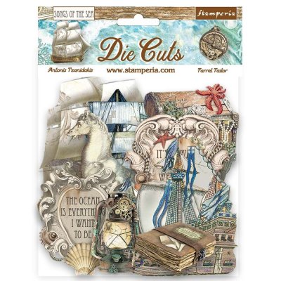 Stamperia Die Cuts - Songs of the Sea Ship and Treasures