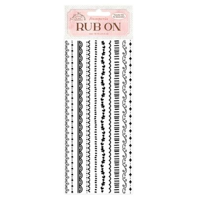 Stamperia Rub-Ons 10,16x21,6cm - Create Happiness Border Black