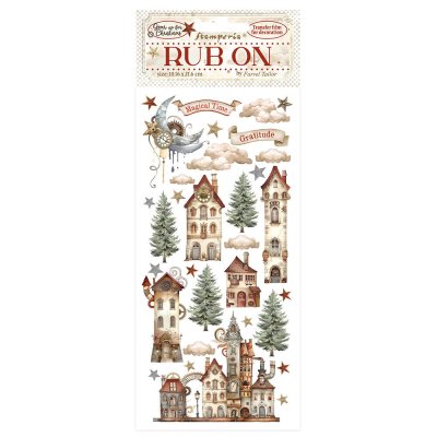 Stamperia Rub-Ons 10,16x21,6cm - Gear up for Christmas Cozy Houses
