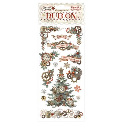 Stamperia Rub-Ons 10,16x21,6cm - Gear up for Christmas Gears