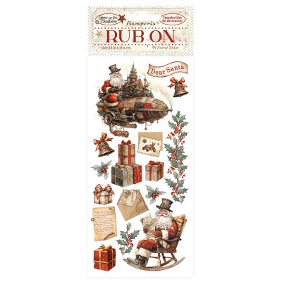 Stamperia Rub-Ons 10,16x21,6cm - Gear up for Christmas Santa Claus