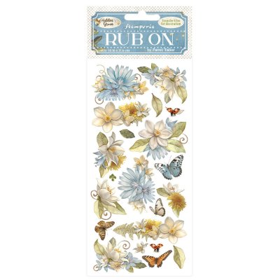 Stamperia 4”x8,5” Rub-On Pack - Hidden Grove Flowers and Butterfly
