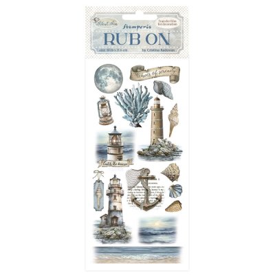 Stamperia 4”x8,5” Rub-On Pack - Silent Sea Lighthouse
