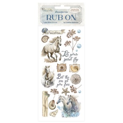 Stamperia 4”x8,5” Rub-On Pack - Silent Sea Horses