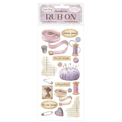 Stamperia Rub-Ons 10,16x21,6cm - Quiet Days Sewing