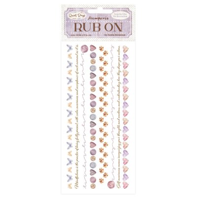Stamperia Rub-Ons 10,16x21,6cm - Quiet Days Cozy Borders