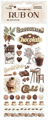 Stamperia 4x8,5 Inch Rub-On’s - Coffee and Chocolate Elements