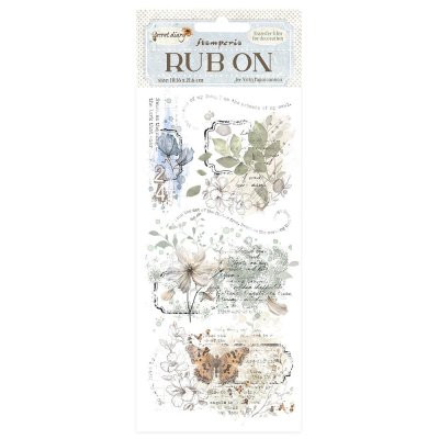 Stamperia Rub-Ons 4”x8,5” - Create Happiness Secret Diary Labels