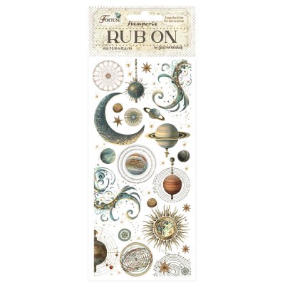 Stamperia 4”x8,5” Rub-On Pack - Fortune Planets and Moon
