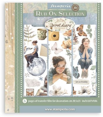 Stamperia 20,5x23cm Rub-On Assortment - Secret Diary