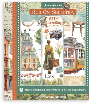 Stamperia 20,5x23cm Rub-On Assortment - Art of Travelling