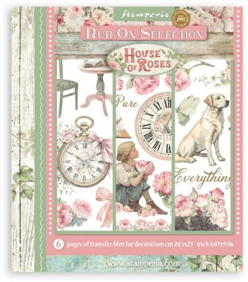 Stamperia 20,5x23cm Rub-On Assortment - House of Roses