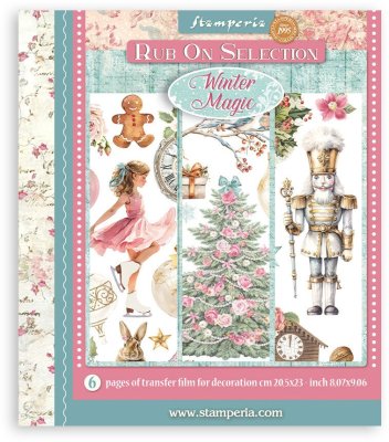 Stamperia Rub-On 20,5x23cm Assortment - Winter Magic (6 sheets)