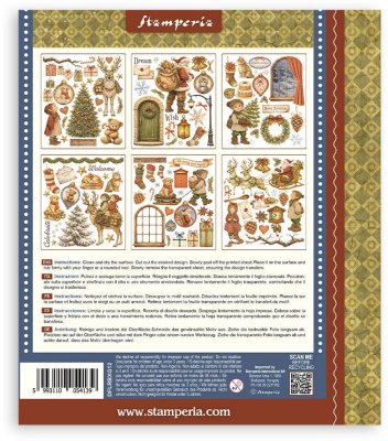 Stamperia Rub-On 20,5x23cm Assortment - Silent Night (6 sheets)