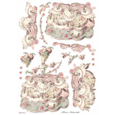 Stamperia A3 Rice Paper Sheet - Princess Lady Pink