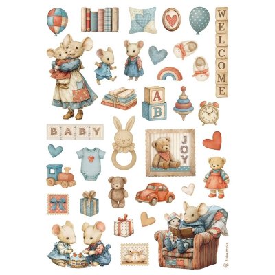 Stamperia A4 Rice Paper Sheet - Baby Accessories