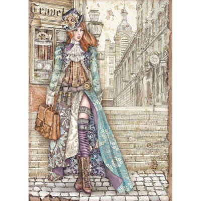 Stamperia A4 Rice Paper Sheet - Lady Vagabond