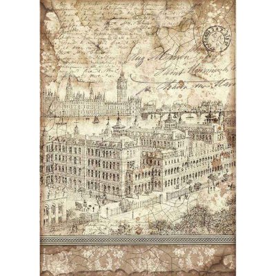 Stamperia A4 Rice Paper Sheet - Lady Vagabond London