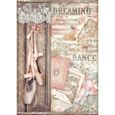 Stamperia A4 Rice Paper Sheet - Passion Shoes