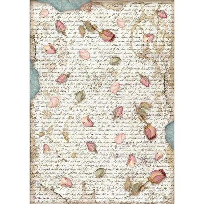 Stamperia A4 Rice Paper Sheet - Passion Petals